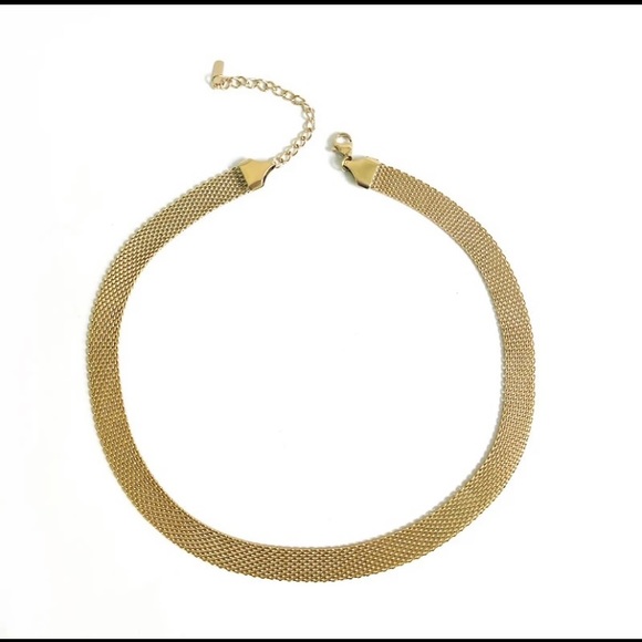 Weaved Wide Chain Choker Necklaces - Picture 2 of 4